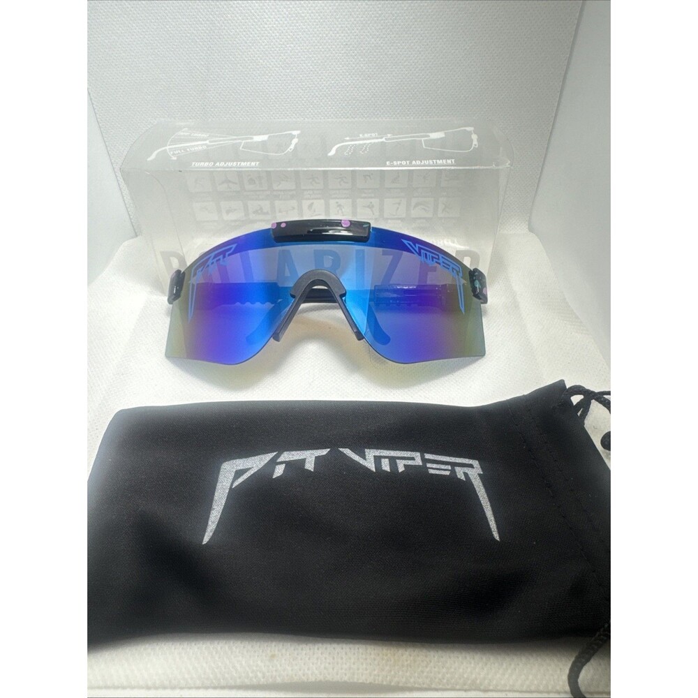 Pit Viper Sunglasses Original 2.0 UV Protection Purple Lens Black Frame Regular